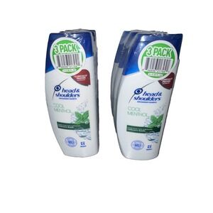 6pk-2.30 fl oz Head and Shoulders Anti Dandruff Shampoo COOL MENTHOL Travel Size